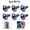 Motorcycle Bike 6 x Alloy Bolts Truss Torx Head Screws M6x25mm