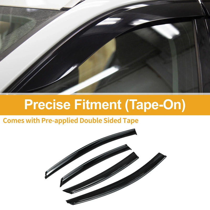 Ford Fusion Side Window Vent Visors Black Window Deflectors (2006-2012)