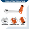 Bosuer M5 Folding Shifter Lever Silver-Tone Orange Head