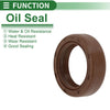 Make Model Oil Seal 25x35x10mm FKM Rubber High Pressure Brown 5 Pcs