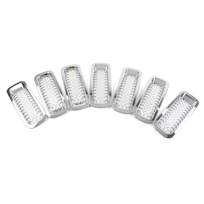 Jeep Patriot (2011-2017) Chrome ABS 7 x Front Mesh Grille Cover