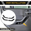 Jeep Wrangler JK Front Rear Door Handle Panel Bezel Cover Trims (2007-2018)
