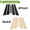 BMW 5-Series (2011-2017) Black 6 Pcs Door Pillar Window Trim