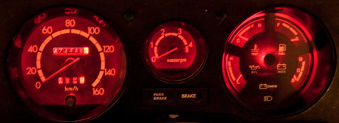 Toyota Landcruiser 60 Series RED LED Dash Cluster Light Kit (1980-1988)