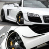 Audi R8 Real Carbon Fiber Front Bumper Side Canards Spoiler Trim fit
