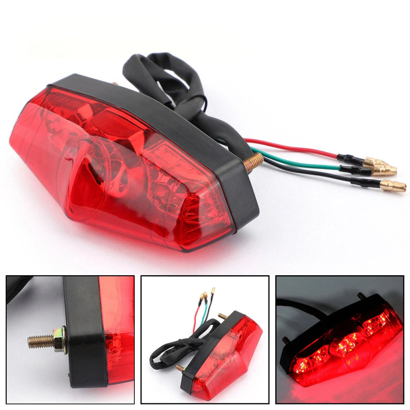 Universal Motorcycle 12V Red Tail Light (2023)