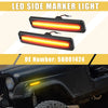 Jeep - Black Lens Amber Light Front LED Side Marker Light (Fits 2007-2018)