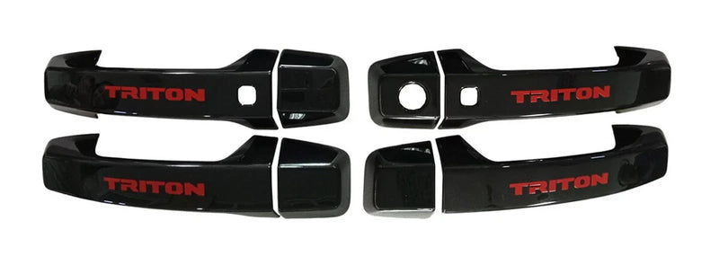 Mitsubishi L200 Triton 4 Door Catch Handle Covers Glossy Black (2024-2025)