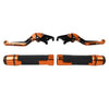 Yamaha YZF R1 R6S Orange Extendable Brake Clutch Lever Grip Set