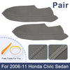 Honda Civic Sedan Car Front Door Panels Armrest Covers Gray (2006-2011)