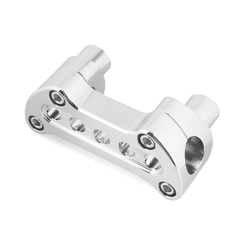 Harley Dyna, Street Bob, Sportster Handlebar Riser Clamp Mount Kit (2004-2023)