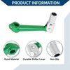 Bosuer M5 Folding Gear Shifter Lever Green Lever Silver Tone Head