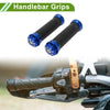 Motorcycle Aluminum Rubber Blue 7/8" 22mm Handlebar Grips Cover