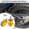 Make Model Pair 8mm CNC Swingarm Spools / Sliders Gold Tone