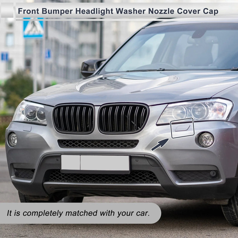 BMW X3 Grey Front Right Side Bumper Headlight Washer Nozzle Cover Cap