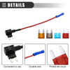 Circuit 12V Mini Fuse Tap w/ 5A 7.5A 10A 15A ATM APM Blade Type Fuse Set
