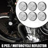 Motorcycle 6 x Universal Reflector Round White 2.20x0.31
