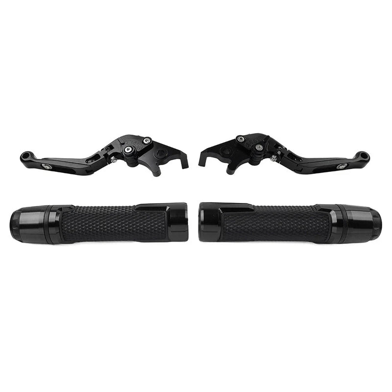 Ducati Panigale Black Extendable Brake Clutch Lever Grip Set (2012-2019)