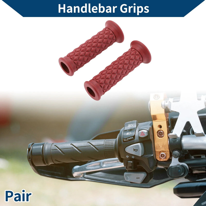 Motorcycle 7/8" 22mm / 1pair Hand Grips Wine Red
