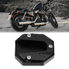 Motorcycle 1 Pcs Universal Kickstand Pad CNC Side Stand Foot Extension Black