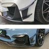 Car 6pcs Carbon Fiber ABS Front Bumper Splitter Fins (Fits Various Models)