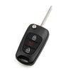Kia Soul Key Fob Shell Case 3 Button Black (2010-2013)