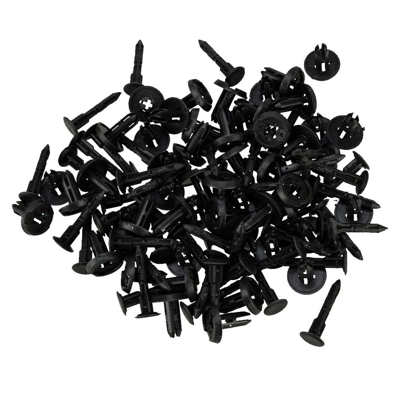 50 x 6mm Car Bumper Hood Clips Rivets Retainers Fasteners Nylon