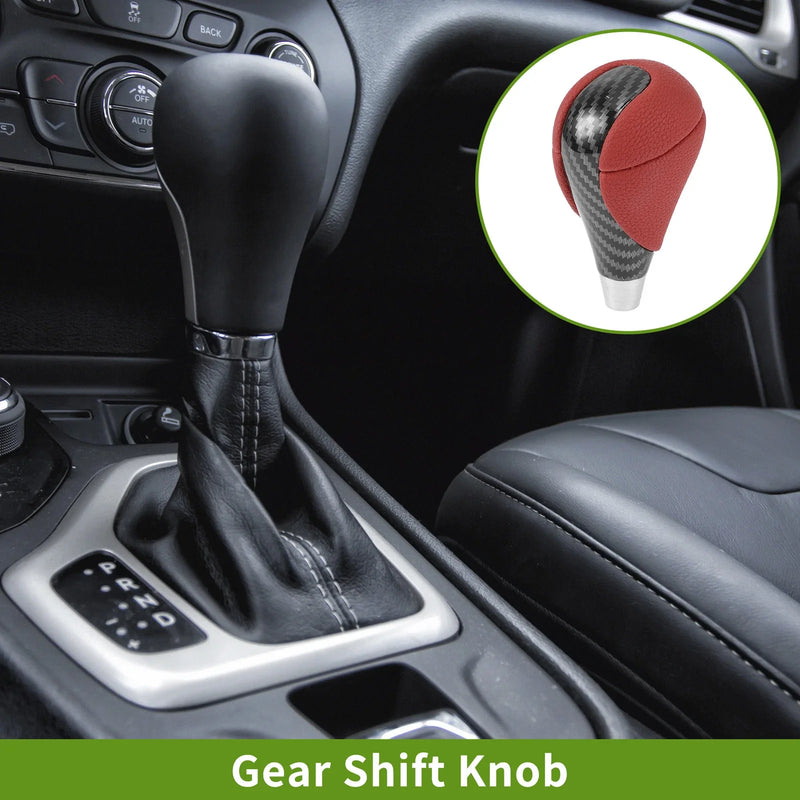 Lexus ES350 2007-2015 - Plastic Faux Leather Red Black Automatic Gear Shift Knob
