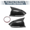 Hyundai Tucson Rearview Mirror Cover Overlay Black Carbon Fiber (2022-2024)