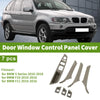 BMW 5 Series 7 Pcs Front Left Window Switch Bezel Cover (2010-2016)