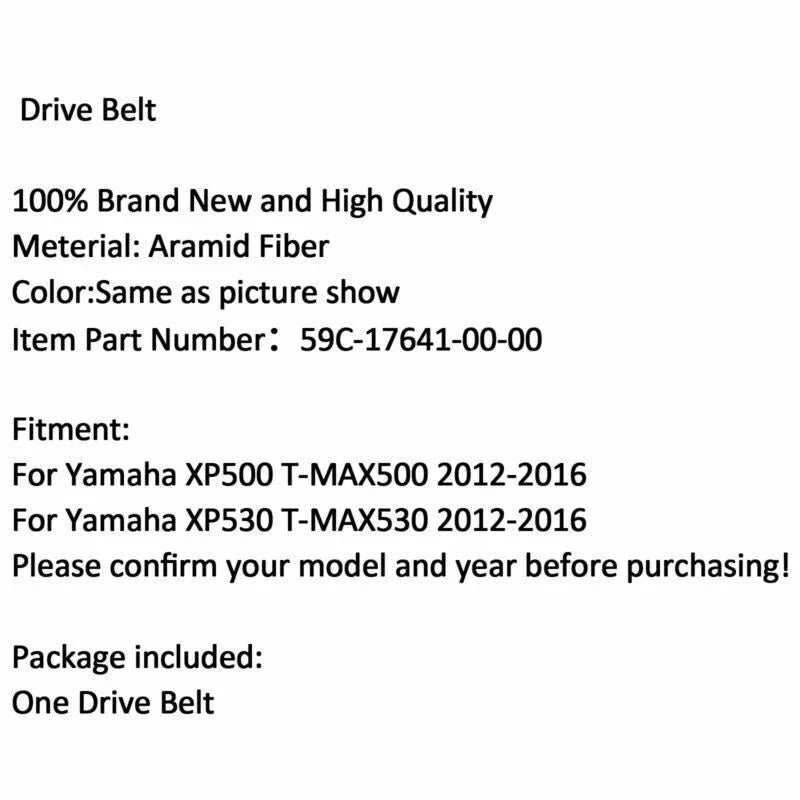 Yamaha T-MAX 500 / 530 V-Belt Drive Belt (2012-2016)