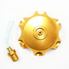 110cc 125cc PIT Trail Dirt Bike GOLD Alloy Gas Fuel Tank Cap + Breather
