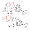 Honda City Type Z Sedan 1996-2002 Front & Rear Door Weatherstrip Set