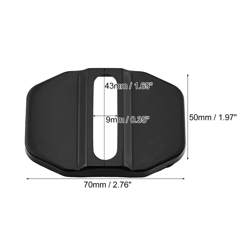 Dodge 4 x Car Door Lock Latch Covers Protector Stainless Steel (All Years)