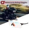 Motorcycle Riding Goggles Light Red Lens Black Frame TPU Cycling Sunglasses