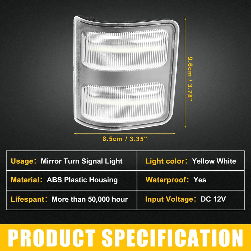 Ford (2007-2014) - 1 Pair Mirror Turn Signal Light 7C3Z13776