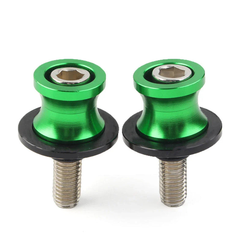 KAWASAKI ZX6R (2012-2021) - Green CNC Slider Screws Swingarm Spools 8MM