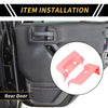 Jeep Wrangler JL JLU (2018-2024) Pink Rear Door Latch Lock Cover Trim