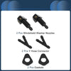 Ford Black Gold Tone 1 Set Windshield Washer Nozzle with Hose Connector