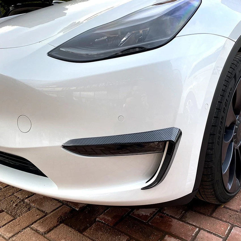 Tesla Model Y Carbon Style Canards Covers Trims (2020–2024)