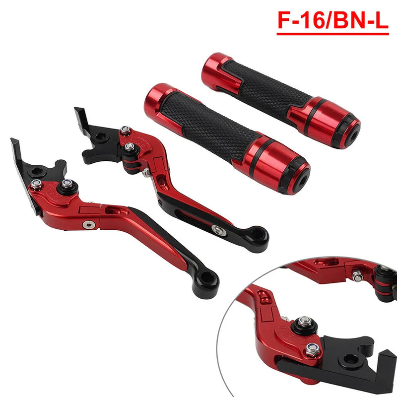 Benelli BN302S Red Extendable Brake Clutch Levers & Handlebar Grips (2015-2020)