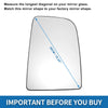 VW Crafter & Mercedes Heated Right Upper Side Mirror Glass (2017-2023)