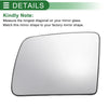 Ford Tourneo Connect Left Side Upper White Convex Heated Mirror Glass