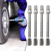 Auto Car Truck 4pcs Tyre Wheel Valve Extension Extender Cap Metal Stem