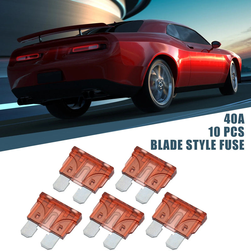 Car Boat Truck SUV Motorcycle 10pcs Blade Style Fuses 40A