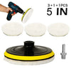 Car Polisher with Sticky Disc & Rod Soft Delicate Mop Kit Polishing Pads