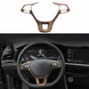 VW Jetta Mk7 Wood Grain Steering Wheel Control Cover Trim Peach (2019–2024)