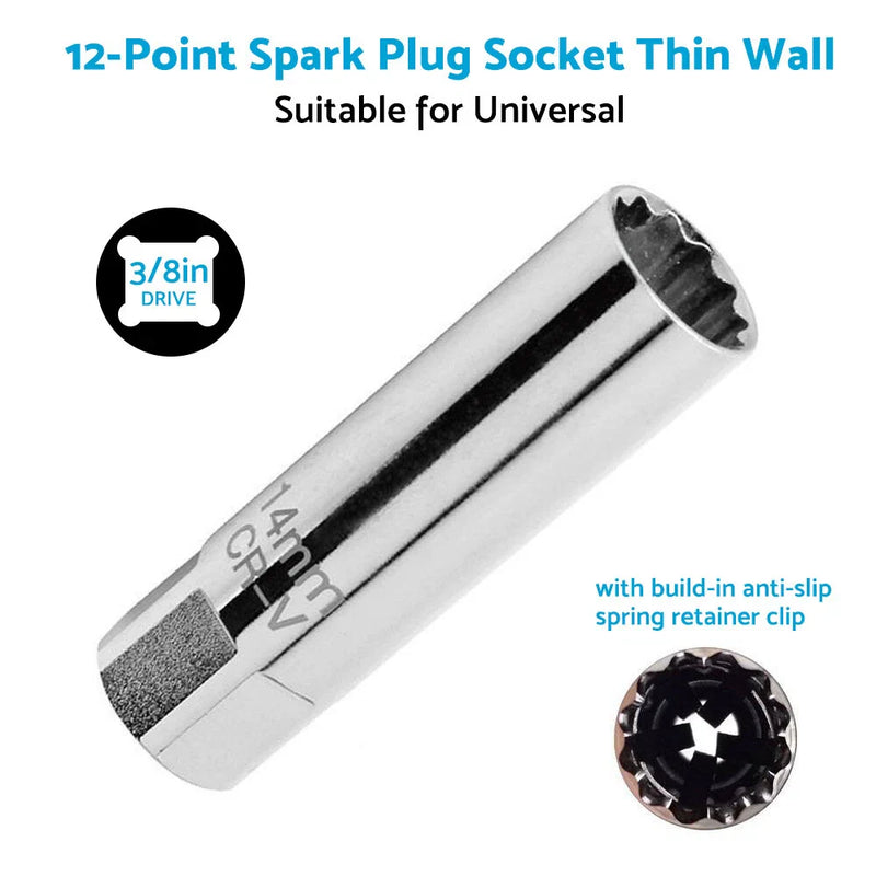 Auto Car 14mm/16mm Spark Plug Socket Deep Thin Wall