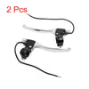 2 x 22mm Silver Tone Aluminum Alloy Motorcycle Handlebar Brake Clutch Levers