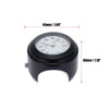 Motorcycle Black White Panel Handlebar Watch Clock Set 22-25mm 7/8" to 1"